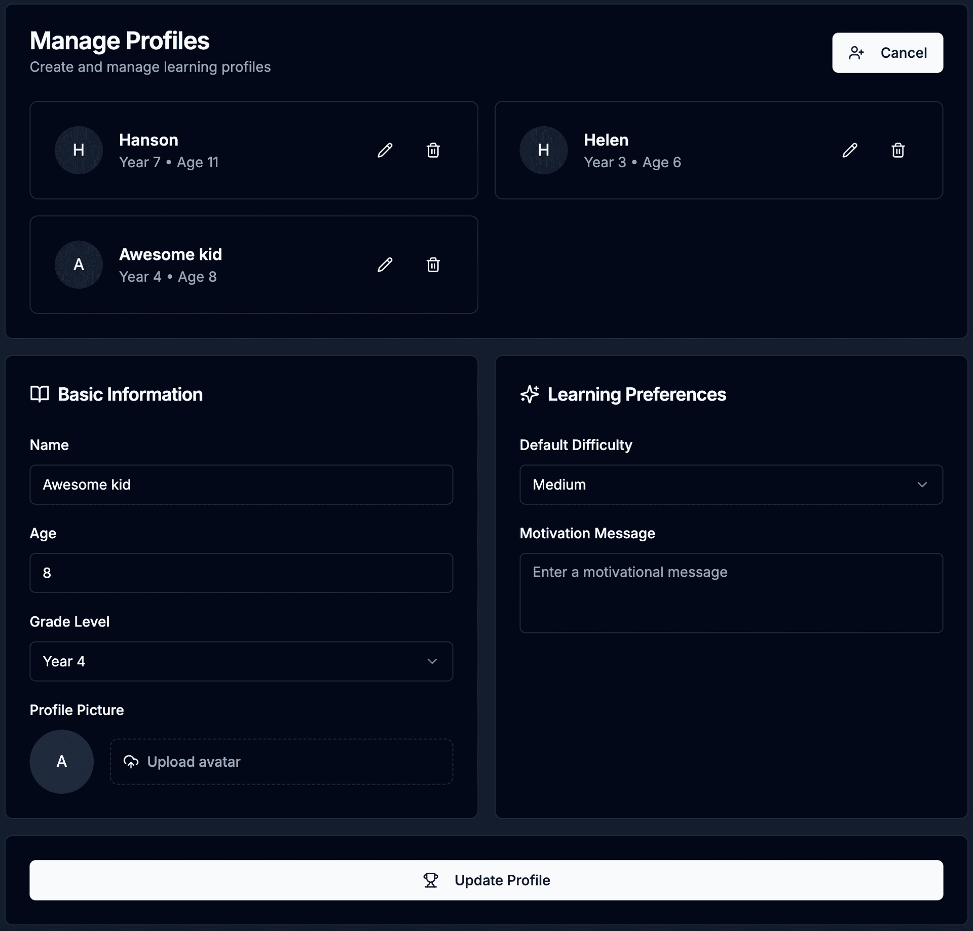 Profile Management